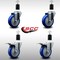 Service Caster 4'' SS Blue Poly Swivel 1-1/2'' Expanding Stem Caster Set 2 Total Lock Brakes, 4PK SCC-SSEXTTL20S414-PPUB-BLUE-2-S2-112 - alternate 5
